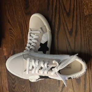 New Vintage Havana Grande leather and suede Black White Multi sneakers sz 8 1/2